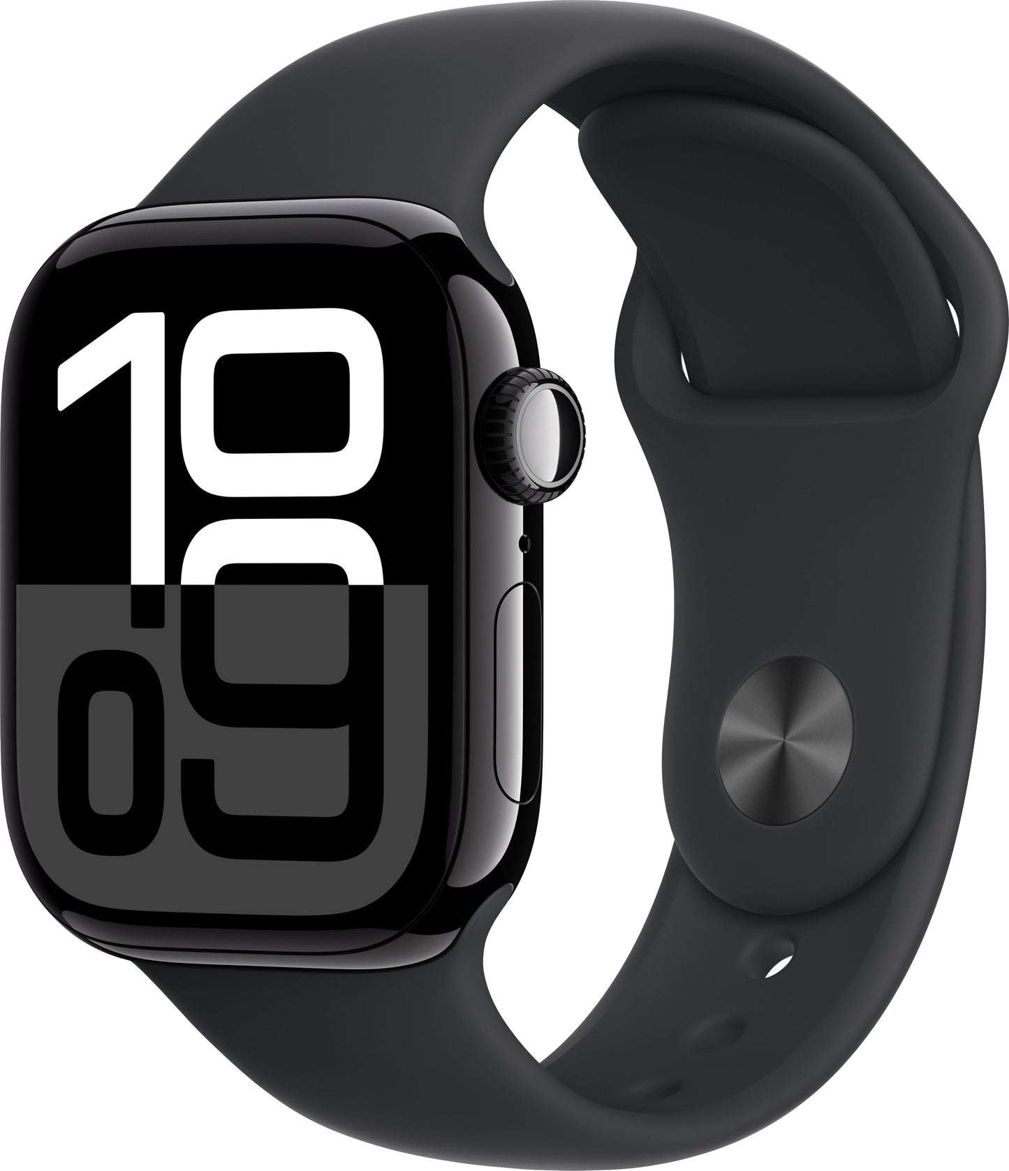 Apple Watch  Series 10  42mm   Jet Black Aluminum Case with Sport Band Black (Small/Medium)